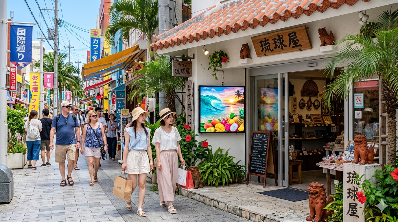 国際通りの土産店には1㎡のLEDビジョンが使いやすい理由|エントリープラン29.8万円〜